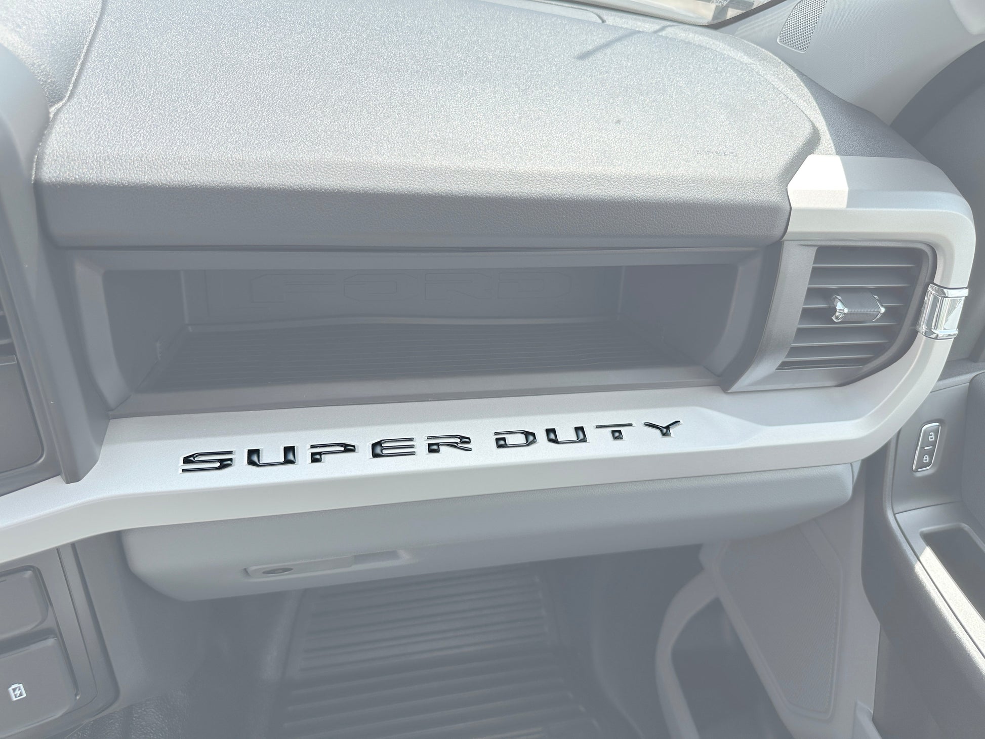 Glovebox Letters Fits 2023-2026 Ford Super Duty by Tufskinz.com