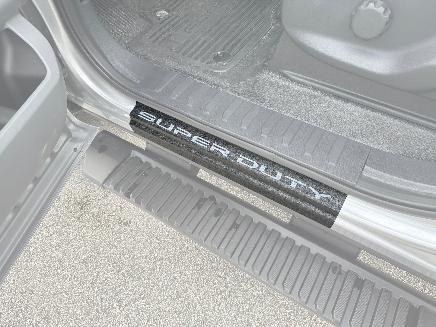 Door Sill Protection Overlays (Textured) Fits 2023-2026 Ford Super Duty by Tufskinz.com