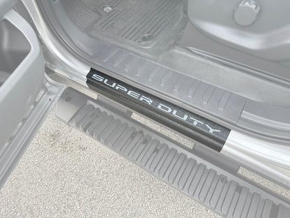 Door Sill Protection Overlays (Textured) Fits 2023-2026 Ford Super Duty by Tufskinz.com