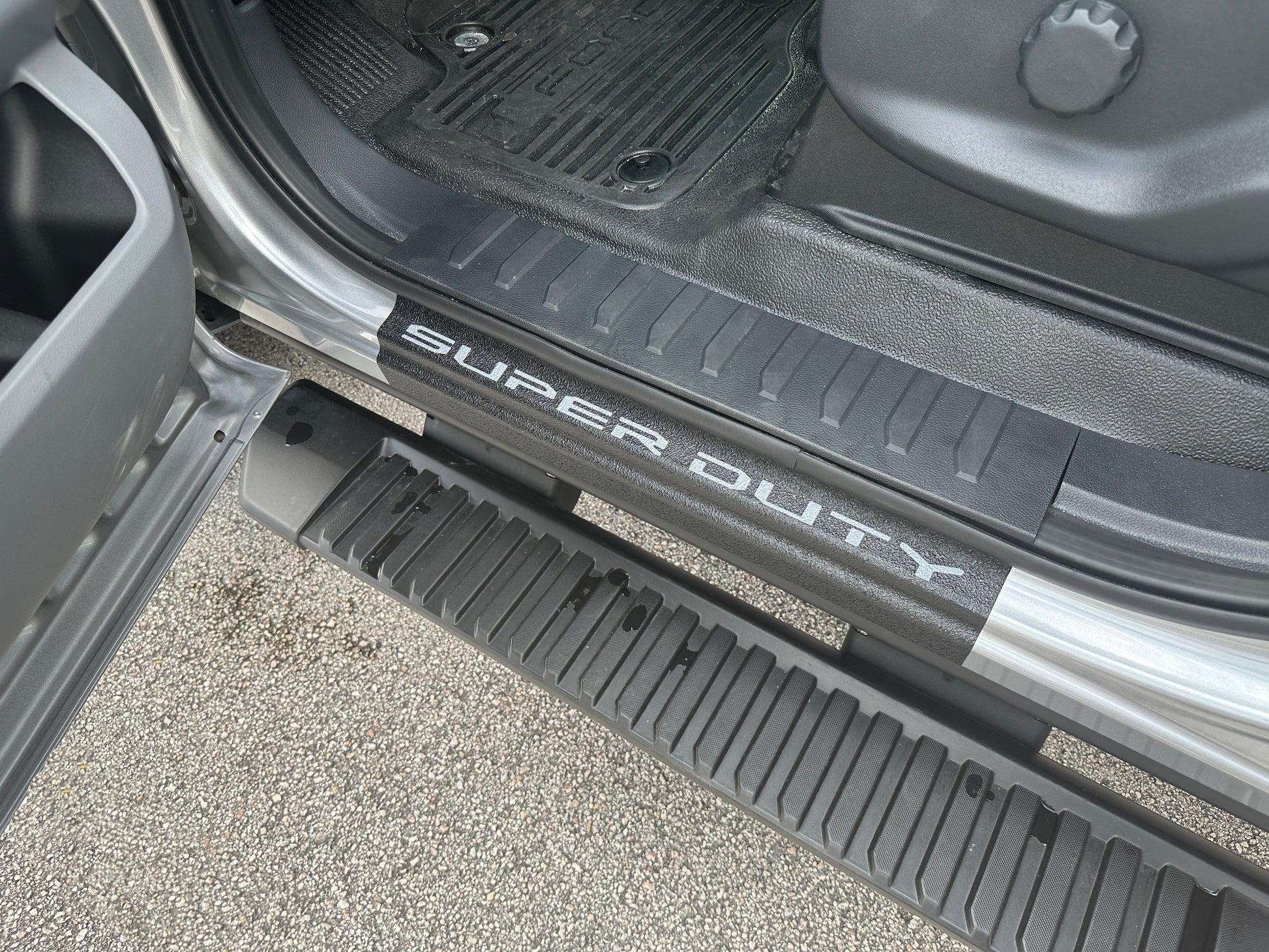 Door Sill Protection Overlays (Textured) Fits 2023-2026 Ford Super Duty by Tufskinz.com