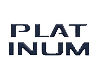 Platinum Tailgate Letter Inserts Fits 2023-2024 Ford Super Duty Platinum & 2025-2026 Platinum Plus by Tufskinz.com
