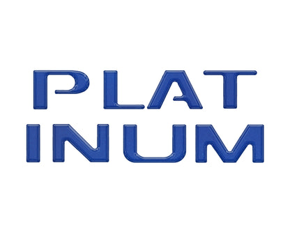 Platinum Tailgate Letter Inserts Fits 2023-2024 Ford Super Duty Platinum & 2025-2026 Platinum Plus by Tufskinz.com