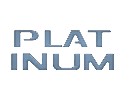 Platinum Tailgate Letter Inserts Fits 2023-2024 Ford Super Duty Platinum & 2025-2026 Platinum Plus by Tufskinz.com