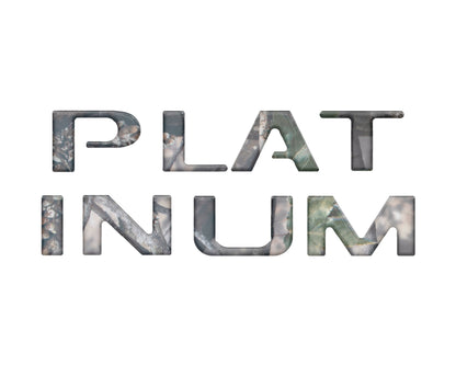 Platinum Tailgate Lettering Kit Fits 2025-2026 Ford Super Duty Platinum by Tufskinz.com