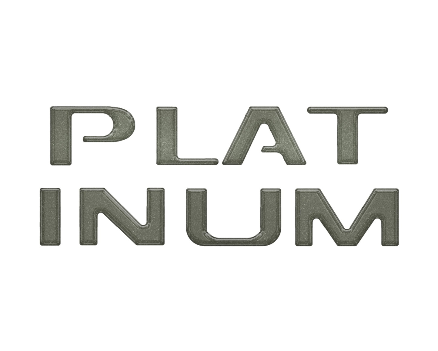 Platinum Tailgate Letter Inserts Fits 2023-2024 Ford Super Duty Platinum & 2025-2026 Platinum Plus by Tufskinz.com