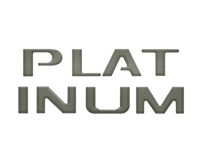 Platinum Tailgate Letter Inserts Fits 2023-2024 Ford Super Duty Platinum & 2025-2026 Platinum Plus by Tufskinz.com