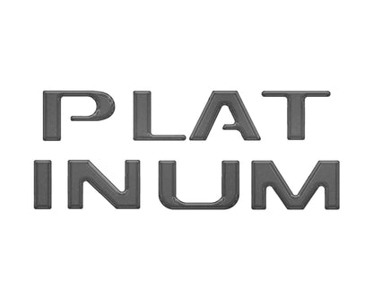 Platinum Tailgate Lettering Kit Fits 2025-2026 Ford Super Duty Platinum by Tufskinz.com