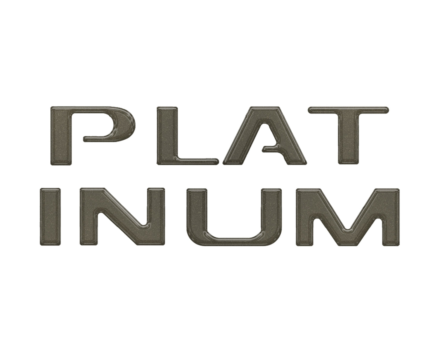 Platinum Tailgate Letter Inserts Fits 2023-2024 Ford Super Duty Platinum & 2025-2026 Platinum Plus by Tufskinz.com