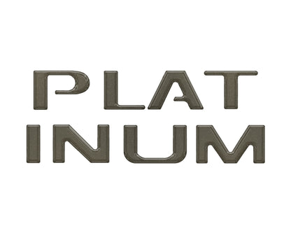 Platinum Tailgate Letter Inserts Fits 2023-2024 Ford Super Duty Platinum & 2025-2026 Platinum Plus by Tufskinz.com