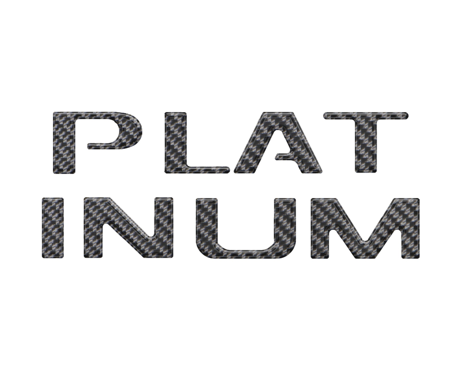 Platinum Tailgate Letter Inserts Fits 2023-2024 Ford Super Duty Platinum & 2025-2026 Platinum Plus by Tufskinz.com