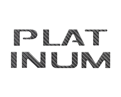Platinum Tailgate Lettering Kit Fits 2025-2026 Ford Super Duty Platinum by Tufskinz.com
