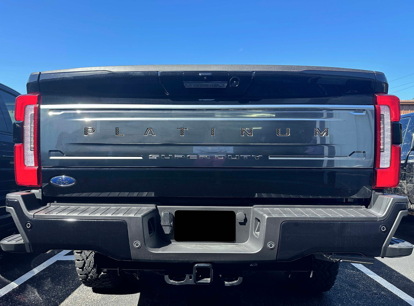 Platinum Tailgate Letter Inserts Fits 2023-2024 Ford Super Duty Platinum & 2025-2026 Platinum Plus by Tufskinz.com