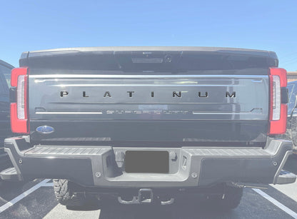 Platinum Tailgate Letter Inserts Fits 2023-2024 Ford Super Duty Platinum & 2025-2026 Platinum Plus by Tufskinz.com