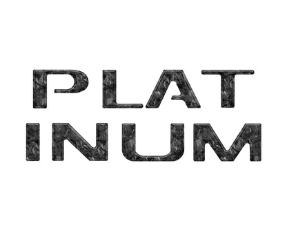 Platinum Tailgate Letter Inserts Fits 2023-2024 Ford Super Duty Platinum & 2025-2026 Platinum Plus by Tufskinz.com