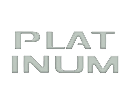 Platinum Tailgate Lettering Kit Fits 2025-2026 Ford Super Duty Platinum by Tufskinz.com