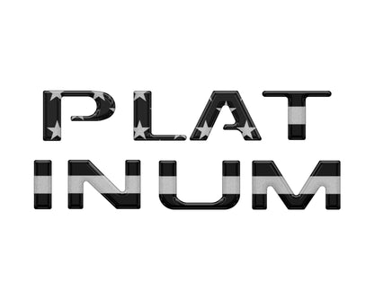 Platinum Tailgate Lettering Kit Fits 2025-2026 Ford Super Duty Platinum by Tufskinz.com