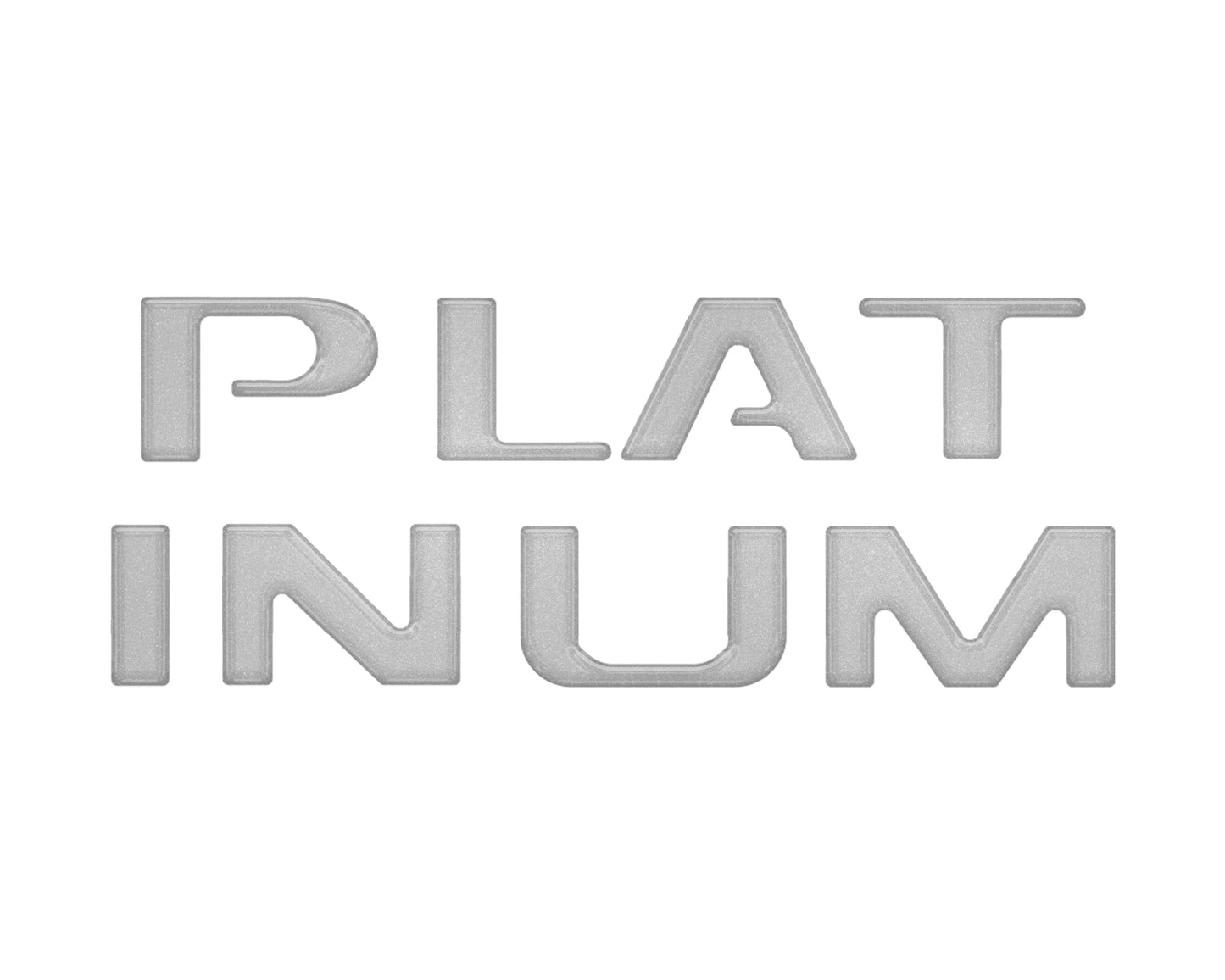 Platinum Tailgate Letter Inserts Fits 2023-2024 Ford Super Duty Platinum & 2025-2026 Platinum Plus by Tufskinz.com