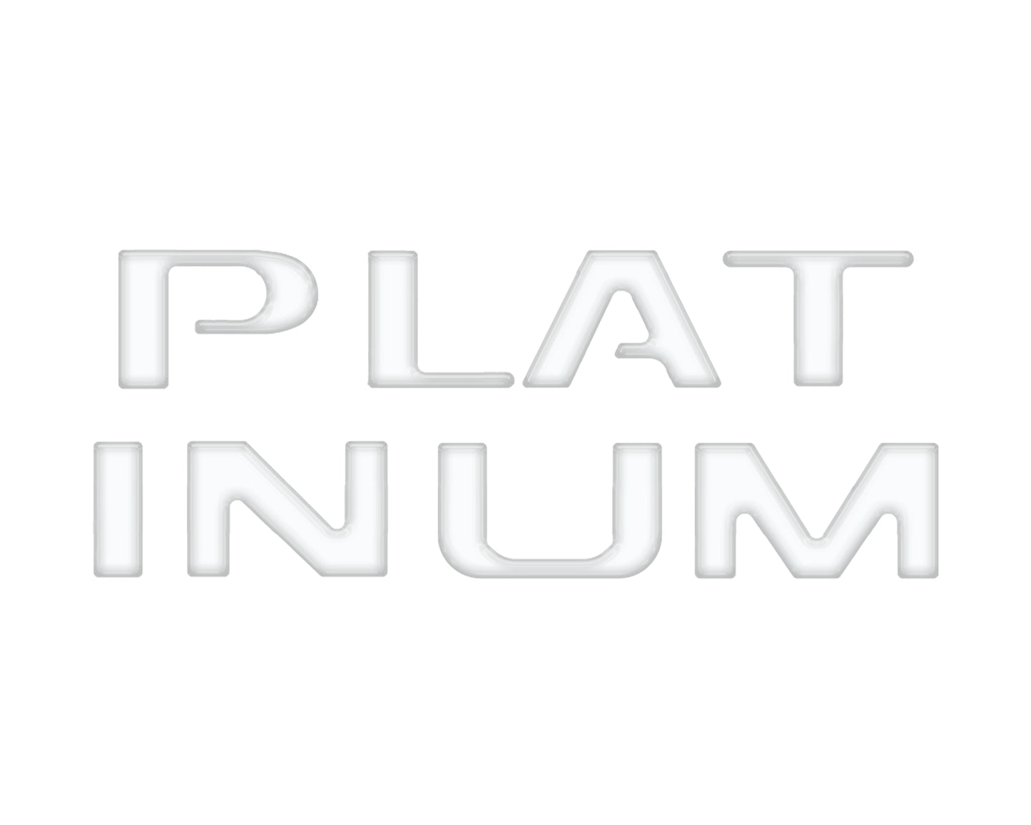 Platinum Tailgate Letter Inserts Fits 2023-2024 Ford Super Duty Platinum & 2025-2026 Platinum Plus by Tufskinz.com