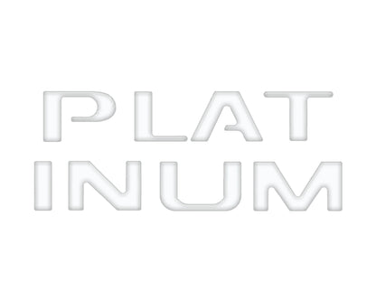 Platinum Tailgate Letter Inserts Fits 2023-2024 Ford Super Duty Platinum & 2025-2026 Platinum Plus by Tufskinz.com