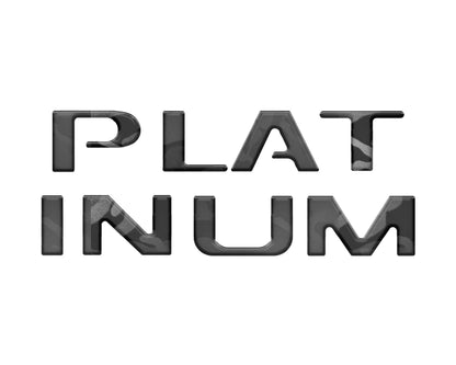 Platinum Tailgate Letter Inserts Fits 2023-2024 Ford Super Duty Platinum & 2025-2026 Platinum Plus by Tufskinz.com