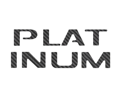 Platinum Tailgate Letter Inserts Fits 2023-2024 Ford Super Duty Platinum & 2025-2026 Platinum Plus by Tufskinz.com