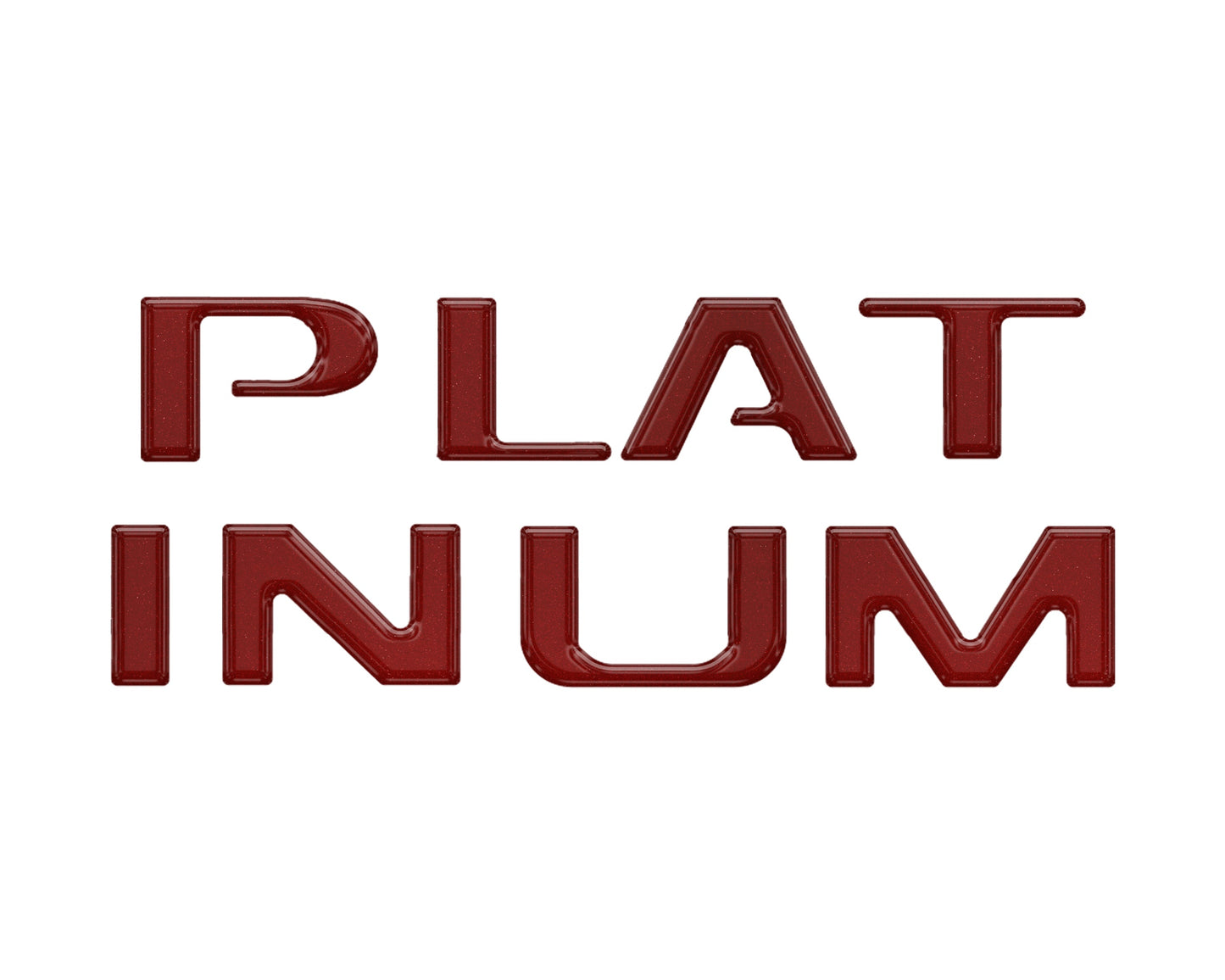 Platinum Tailgate Letter Inserts Fits 2023-2024 Ford Super Duty Platinum & 2025-2026 Platinum Plus by Tufskinz.com