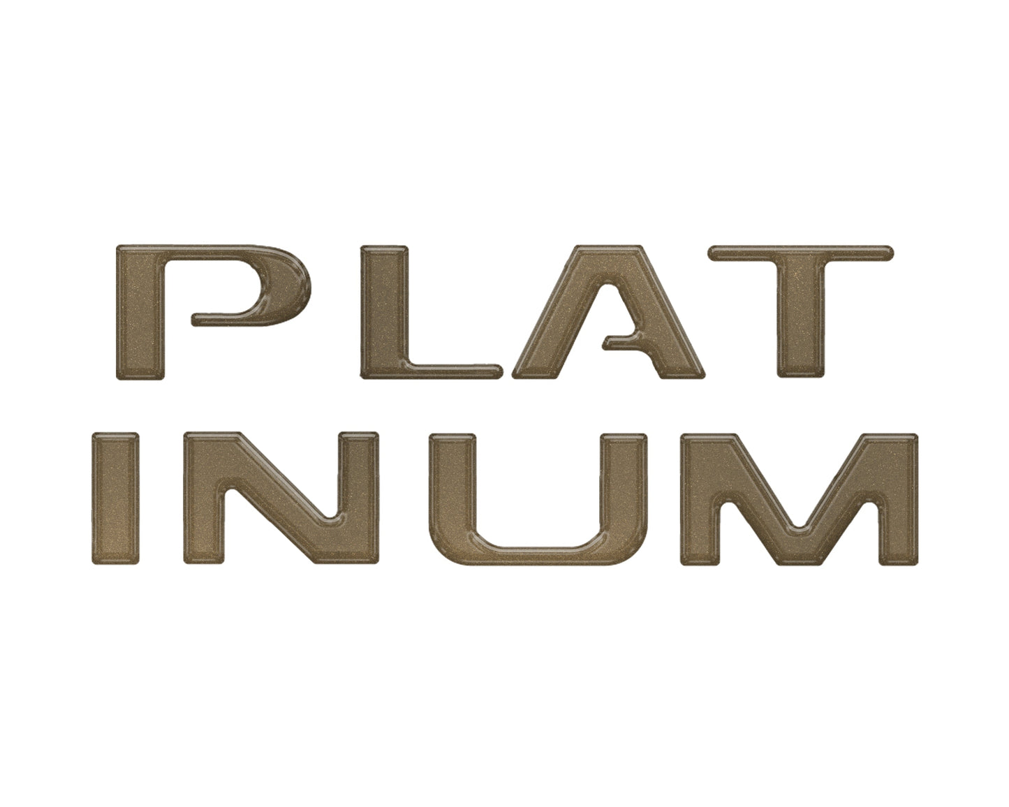 Platinum Tailgate Letter Inserts Fits 2023-2024 Ford Super Duty Platinum & 2025-2026 Platinum Plus by Tufskinz.com