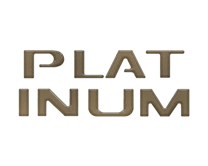 Platinum Tailgate Letter Inserts Fits 2023-2024 Ford Super Duty Platinum & 2025-2026 Platinum Plus by Tufskinz.com