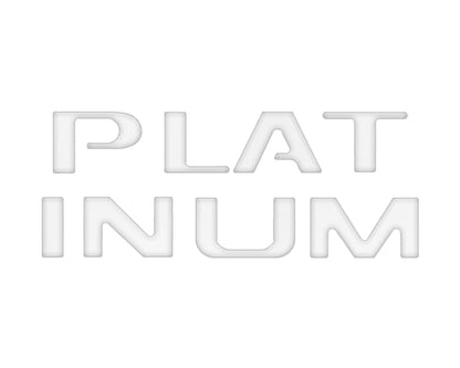 Platinum Tailgate Letter Inserts Fits 2023-2024 Ford Super Duty Platinum & 2025-2026 Platinum Plus by Tufskinz.com