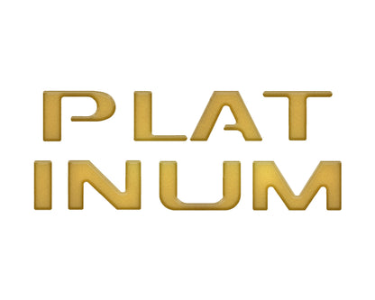 Platinum Tailgate Letter Inserts Fits 2023-2024 Ford Super Duty Platinum & 2025-2026 Platinum Plus by Tufskinz.com