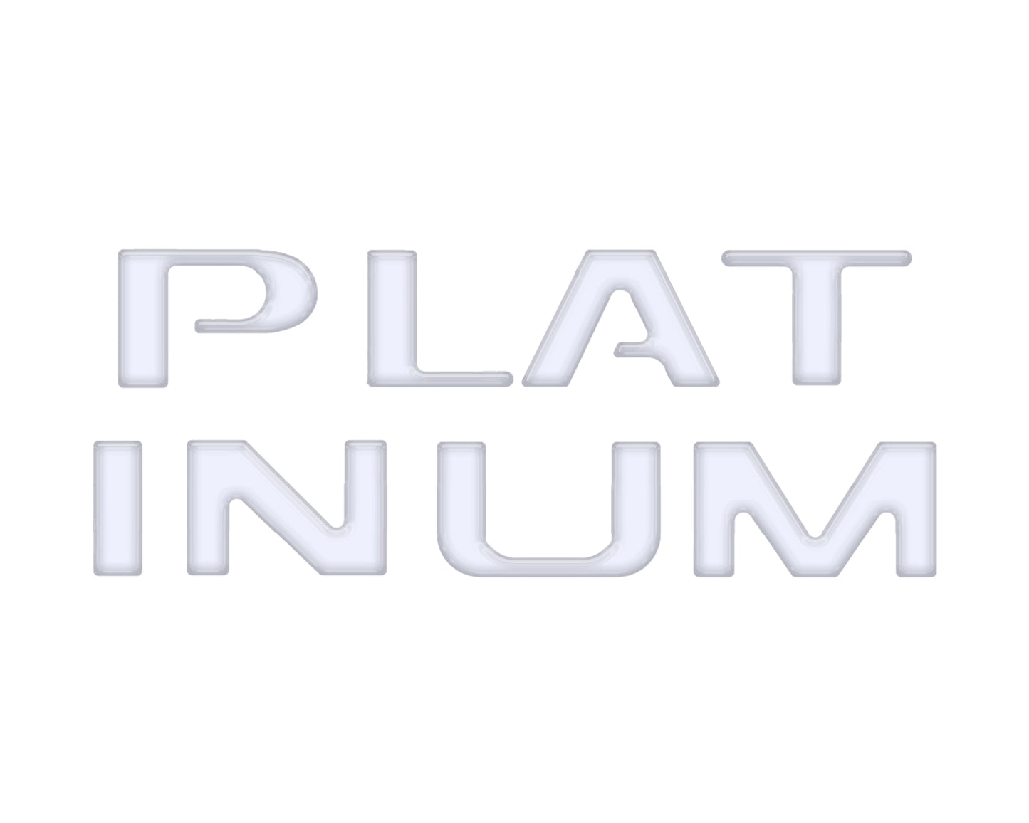 Platinum Tailgate Letter Inserts Fits 2023-2024 Ford Super Duty Platinum & 2025-2026 Platinum Plus by Tufskinz.com