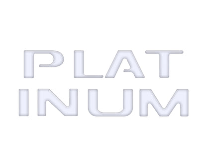Platinum Tailgate Letter Inserts Fits 2023-2024 Ford Super Duty Platinum & 2025-2026 Platinum Plus by Tufskinz.com