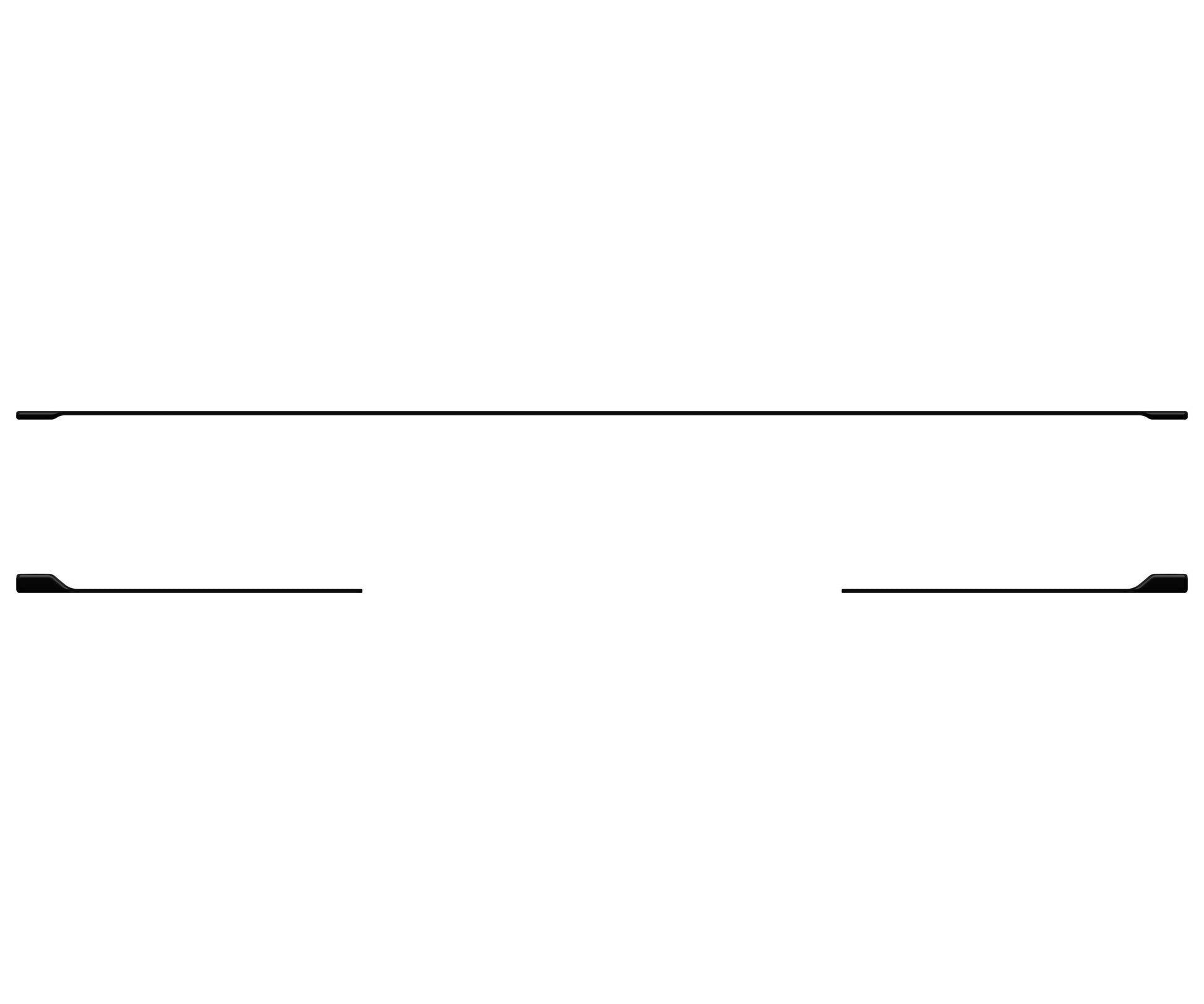 Platinum Tailgate Line Accent Trim Fits 2023-2024 Ford Super Duty by Tufskinz.com