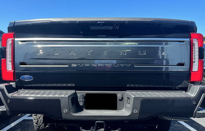 Platinum Tailgate Line Accent Trim Fits 2023-2024 Ford Super Duty by Tufskinz.com