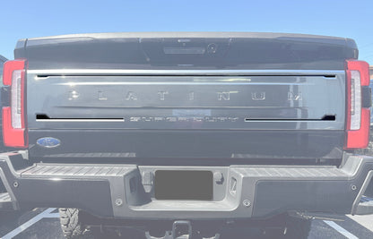 Platinum Tailgate Line Accent Trim Fits 2023-2024 Ford Super Duty by Tufskinz.com