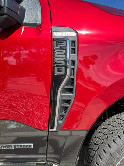 Front Fender Emblem Overlays Fits 2023-2026 Ford Super Duty by Tufskinz.com