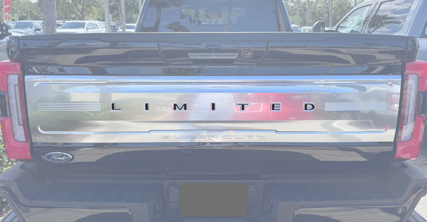 Limited Tailgate Letter Overlays Fits 2023-2026 Ford Super Duty Limited by Tufskinz.com