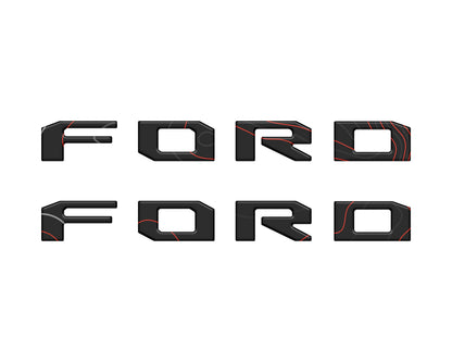 Running Board Letters Fits 2023-2026 Ford Super Duty & F-150 Crew Cab by Tufskinz.com