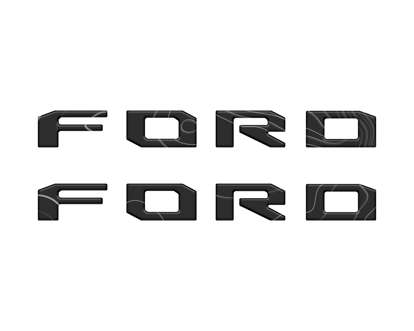 Running Board Letters Fits 2023-2026 Ford Super Duty & F-150 Crew Cab by Tufskinz.com