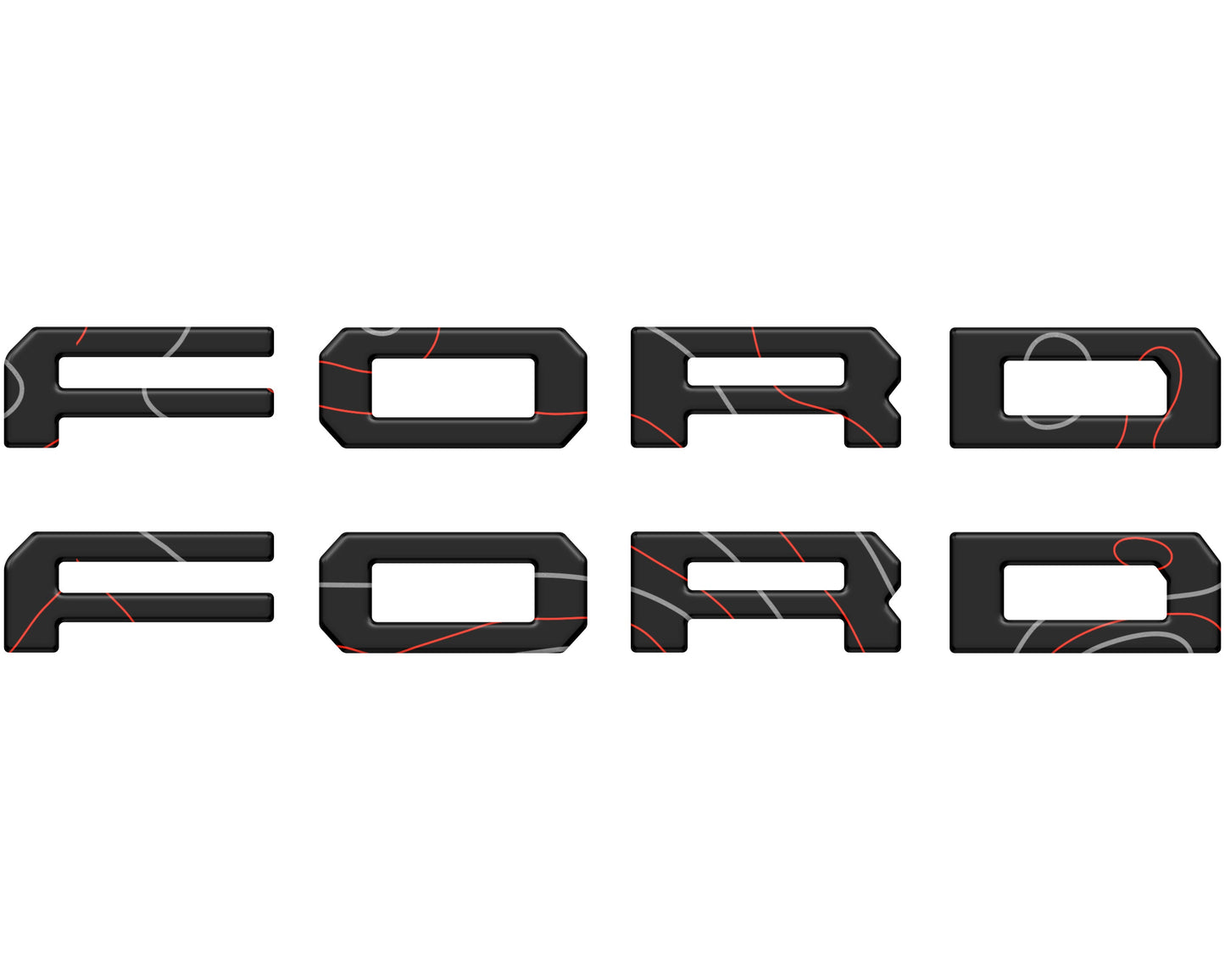 Running Board Letters Fits 2023-2026 Ford Super Duty & F-150 Crew Cab by Tufskinz.com