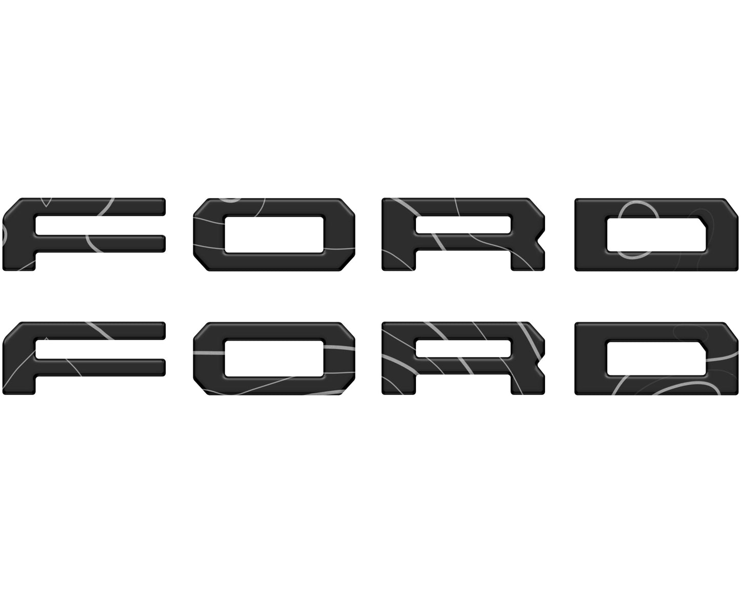 Running Board Letters Fits 2023-2026 Ford Super Duty & F-150 Crew Cab by Tufskinz.com