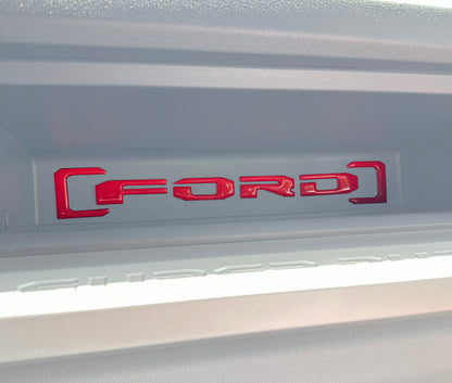 Upper Glove Box Letter Overlays Fits 2023-2026 Ford Super Duty by Tufskinz.com