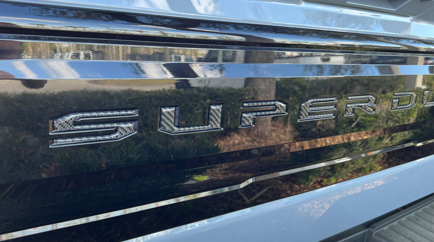 Tailgate Letter Inserts Fits 2025-2026 Ford Super Duty Platinum by Tufskinz.com
