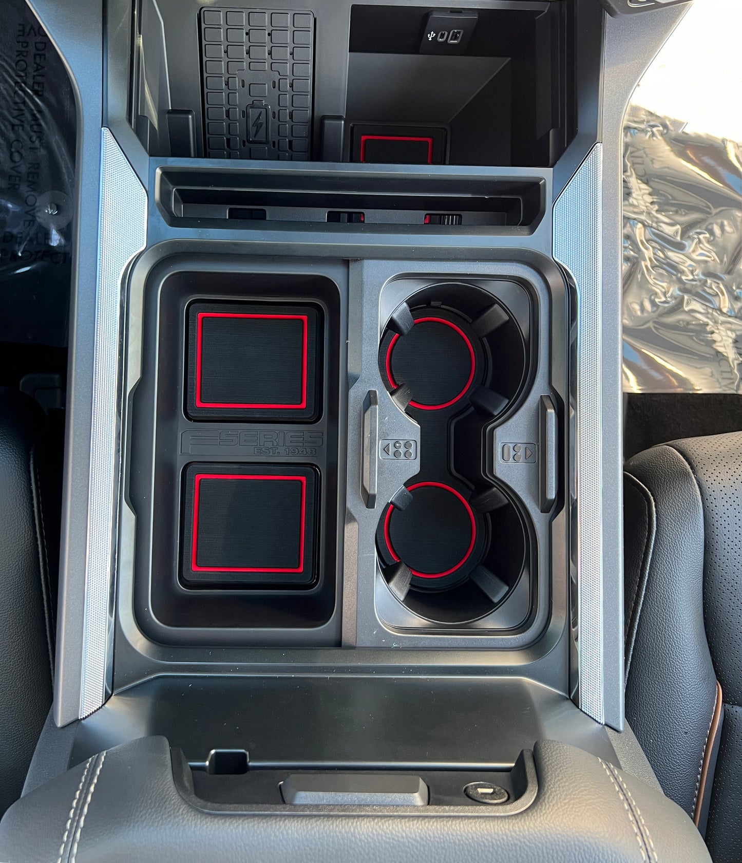 Center Console Foam Inserts Fits 2023-2026 Ford Super Duty by Tufskinz.com