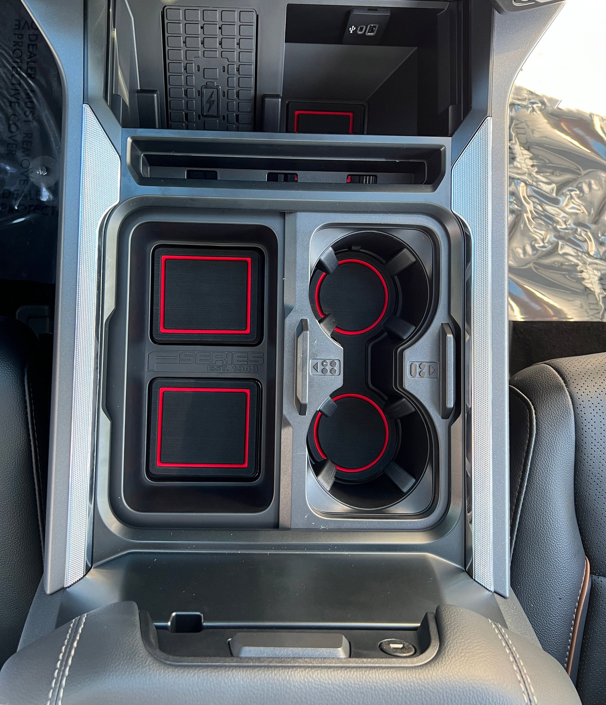 Center Console Foam Inserts Fits 2023-2026 Ford Super Duty by Tufskinz.com