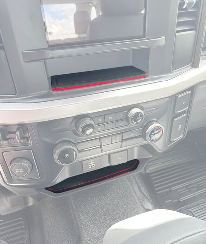8" Display Screen Center Dash Cubby Foam Inserts Fits 2023-2026 Ford Super Duty by Tufskinz.com