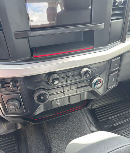 8" Display Screen Center Dash Cubby Foam Inserts Fits 2023-2026 Ford Super Duty by Tufskinz.com