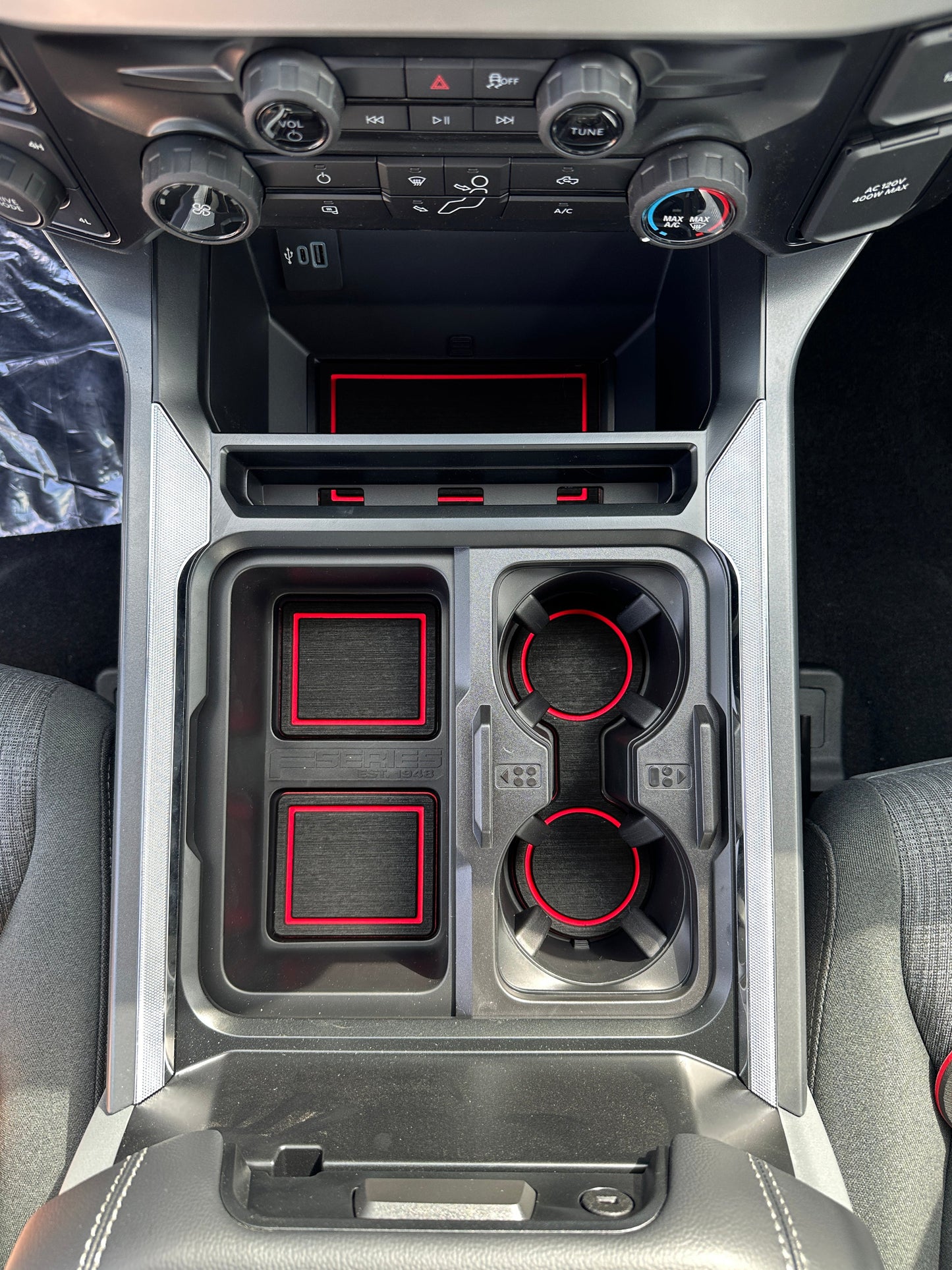 Center Console Foam Inserts Fits 2023-2026 Ford Super Duty by Tufskinz.com