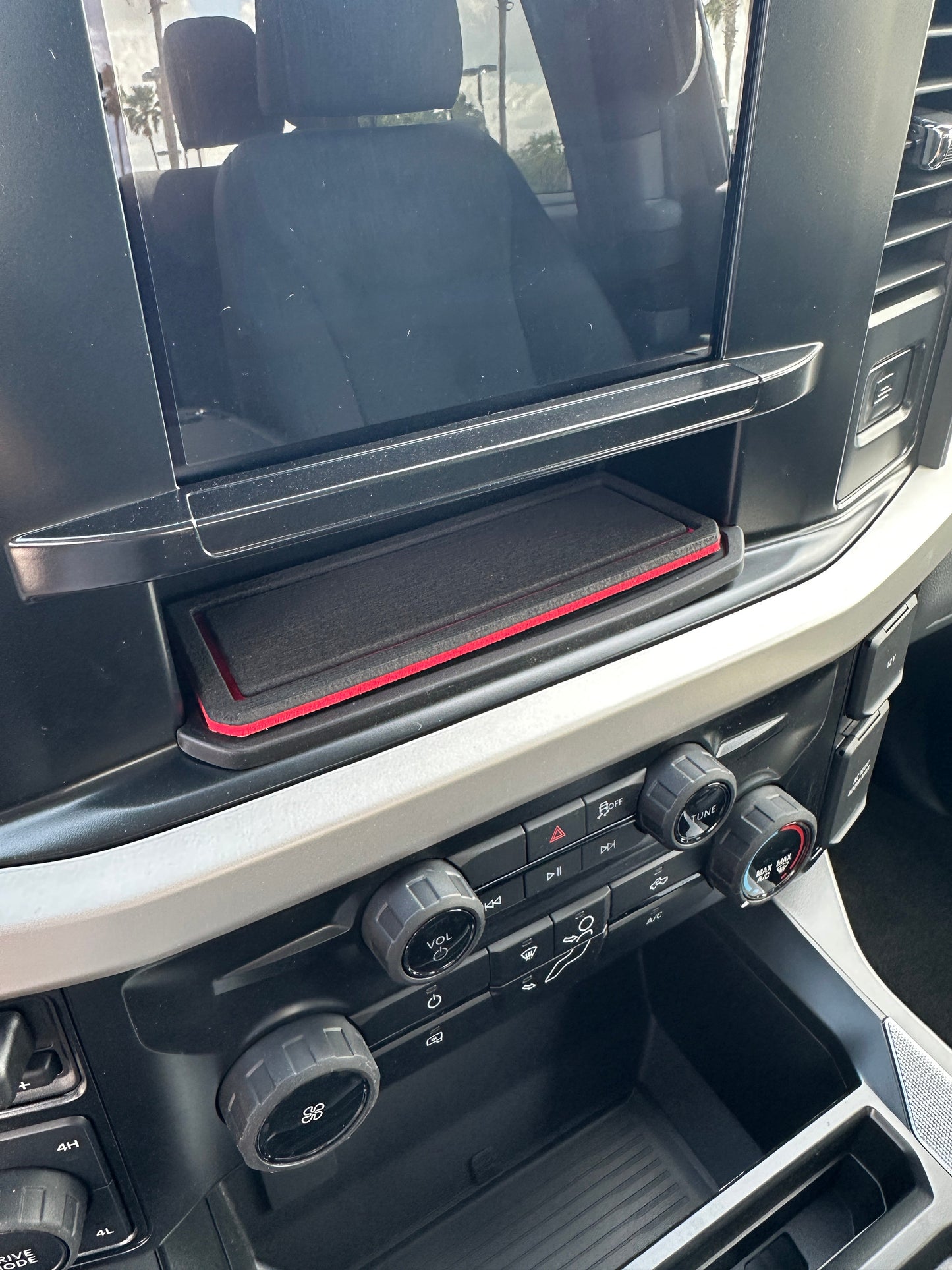 8" Display Screen Center Dash Cubby Foam Inserts Fits 2023-2026 Ford Super Duty by Tufskinz.com