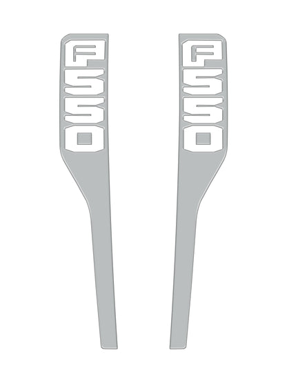 Front Fender Emblem Overlays Fits 2023-2026 Ford Super Duty by Tufskinz.com
